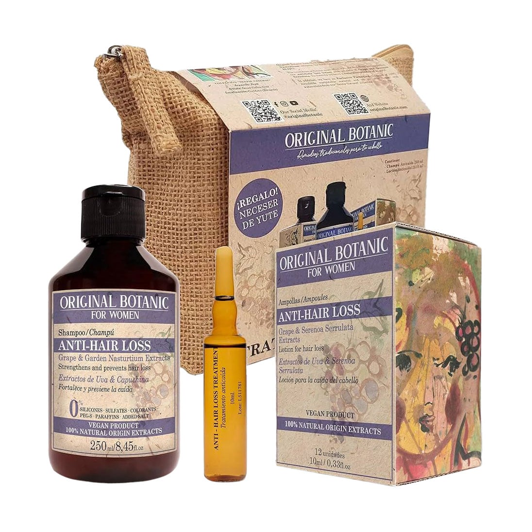 Набір Original Botanic Anti-Hair Loss проти випадіння волосся (шампунь, 250 мл + лосьйон, 12*10 мл)